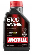 Масло автомобильное, 1л (синтетика, 0W-20, 6100 SAVE-LITE) MOTUL (#108002)