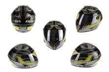 Шлем-интеграл   (mod:B-500) (size:L, черно-серый-желтый)   BEON