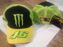 Бейсболка 46 VALENTINO ROSSI AND MONSTER ENERGY (желто-черная, сетка)