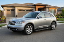 Бокові пороги Allmond Black (2 шт., Алюміній) Infiniti FX 2003-2008 рр.