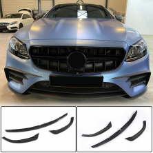 Накладка на передній бампер Lip (для AMG-Line 2017-2019, Карбон) Mercedes E-class coupe C238 2016-2024 рр.