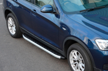 Бокові пороги Fullmond (2 шт., Алюміній) BMW X3 F25 2011-2018 рр.