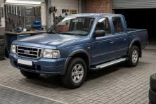 Бокові пороги Allmond Grey (2 шт., Алюміній) Ford Ranger 2002-2006 рр.