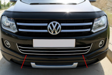 Посмішка на передній бампер (1 шт, нерж) Volkswagen Amarok 2010-2022 рр.