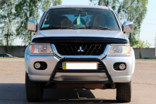 Кенгурятник WT022 Black (нерж) Mitsubishi Pajero Sport 1996-2007 рр.