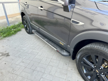 Бокові пороги RedLine V1 (2 шт., Алюміній) 2016-2019 Chevrolet Captiva 2006-2019 рр.