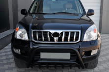 Кенгурятник низький WT002 Black (нерж) Toyota Land Cruiser Prado 120 2002-2009 рр.