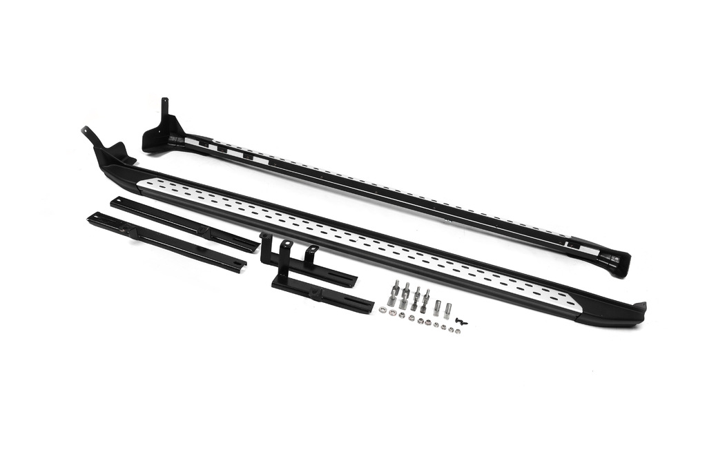 Бокові пороги OEM-BMW-V2 (2 шт, пластик) для Hyundai IX-35 2010-2015 рр