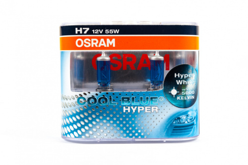 Лампа головного світла Osram H7 55W Cool Blue Hyper 62210CBH