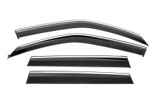 Вітровики з хромованим молдингом Niken Luxury (4 шт) Subaru Forester 2008-2013 рр.