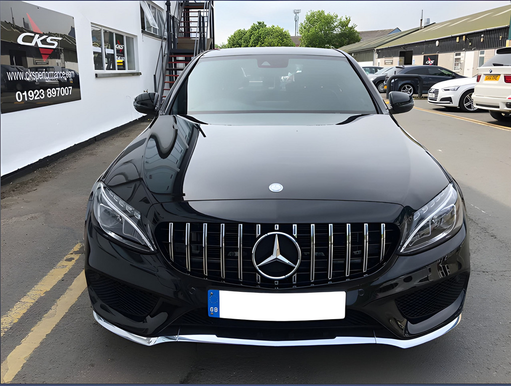 Передня решітка Panamericana GT (для Avantgarde/AMG-Line/C43 AMG) 2018-2026, без камери для Mercedes C-сlass W205 рр