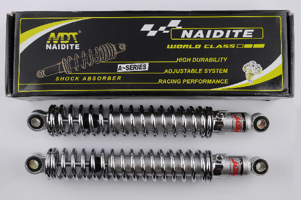 Амортизаторы (пара) МИНСК 345mm, регулируемые (хром) NDT