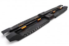 Бокові пороги Dakar V2 з LED (2 шт, метал) Nissan Navara/NP300 2016- рр.