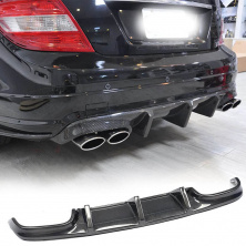 Дифузор заднього бампера V2 (для AMG SD 2008-2011, Карбон) Mercedes C-class W204 2007-2015 рр.