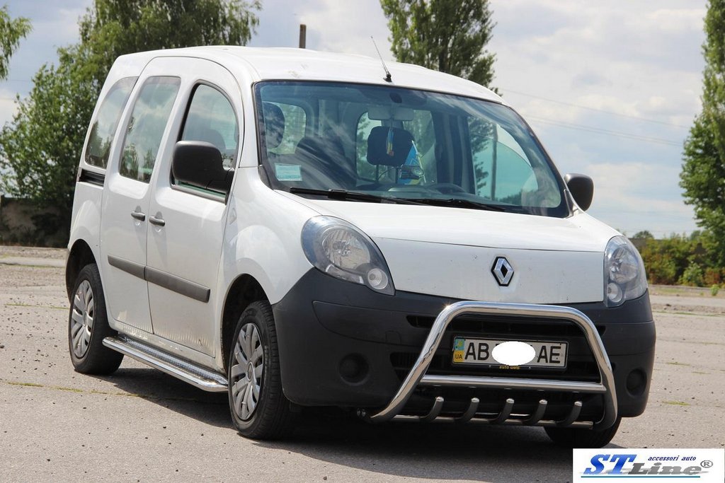 Кенгурятник WT003/004 (нерж.) без напису, 51 мм для Renault Kangoo 2008-2020 рр