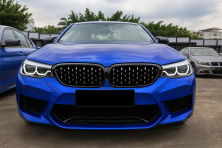 Ніздрі Diamond Silver V2 (2017-2020, Чорна окантовка) BMW 5 серія G30/G31 2017-2023 рр.