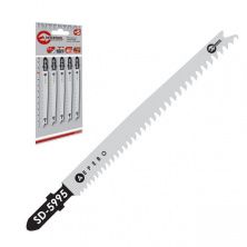 набор полотен 5 ед. для лобзика. Рабочая длина 90 мм, расстояние между зубцами 4.0 мм, для работы по древесине и ламинату.