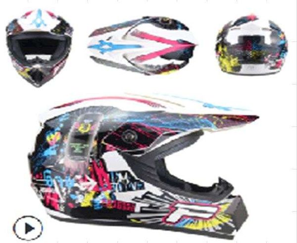 Шлем кроссовый (mod:225) (size:S, белый, SALUTE)