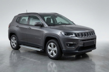 Бокові пороги Maya V2 (2 шт., Алюміній) Jeep Compass 2016- рр.