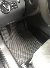 Килимки EVA (чорні) 5 шт, передні та задні (для MAXI, 2 зсувних дверей) Volkswagen Caddy 2004-2010 рр.