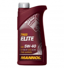 Масло 4T, 1л (SAE 5W-40, синтетика, Elite 5W-40 API SN/CF) MANNOL