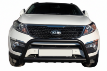Кенгурятник WT005 Black (нерж.) Kia Sorento II XM 2009-2014 рр.