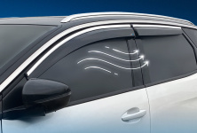 Вітровики з хромованим молдингом (4 шт., Sunplex Chrome) Peugeot 3008 2016-2023 рр.
