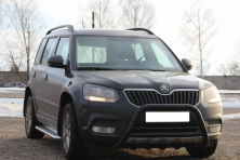 Кенгурятник WT003 Black (нерж) Skoda Yeti 2009-2017 рр.
