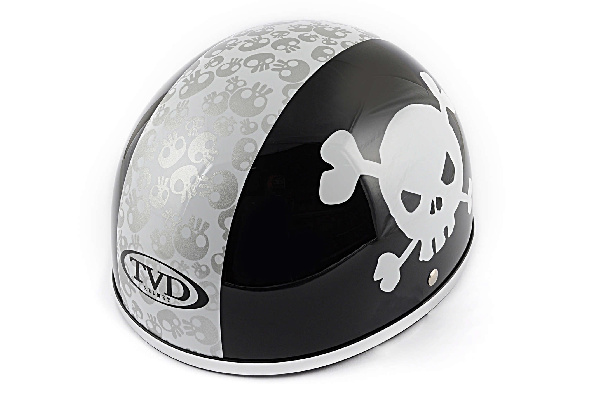 Шлем-каска (mod:Skull) (size:L, черно-белый) TVD