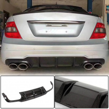 Дифузор заднього бампера V1 (для AMG SD/Coupe 2012-2014, Карбон) Mercedes C-class W204 2007-2015 рр.