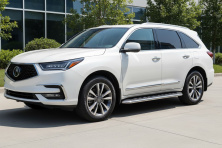 Бокові пороги Maydos V1 (2 шт., Алюміній ↗ нерж) Acura MDX 2013-2020 рр.