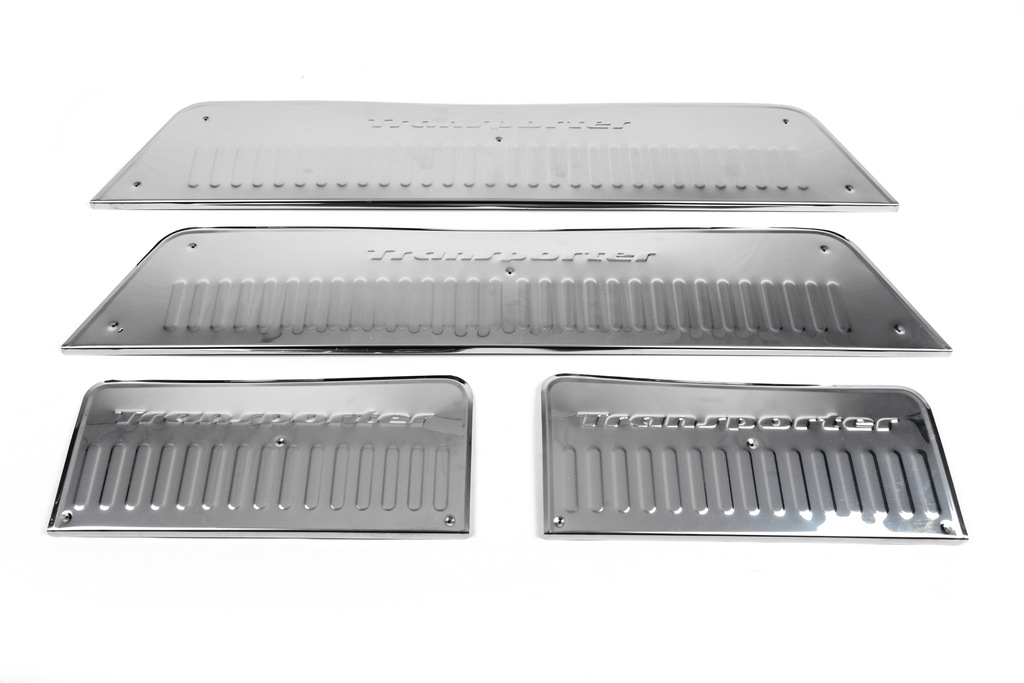 Накладки на внутрішні пороги Carmos (нерж) 3 двері, Multivan для Volkswagen T5 2010-2015 рр