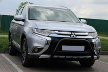 Кенгурятник WT003 Black (нерж.) Mitsubishi Outlander 2012-2021 рр.