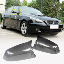 Накладки на дзеркала (для 2007-2010, Карбон) BMW 5 серія E60/E61 2003-2010 рр.