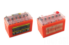 АКБ   12V 9А   гелевый    (151x86x106, оранжевый, с индикатором заряда, вольтметром)   OUTDO