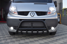 Кенгурятник WT003 Black (нерж.) Renault Trafic 2001-2015 рр.