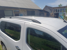 Рейлінги OmsaLine Solid (2 шт, чорні) Довга база Toyota Proace City 2016- рр.