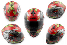 Шлем-интеграл   (mod:OP01) (size:XL, красный)   HONZ