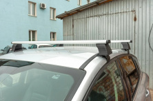Автобагажник Ercul V4 (хром, пара) для Daewoo Lanos
