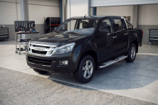 Бокові пороги Mevsim Grey (2 шт., Алюміній) Isuzu D-Max 2011-2019 рр.