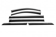 Вітровики з хромованим молдингом Niken Luxury (6 шт) Toyota Sienna 2010-2020 рр.