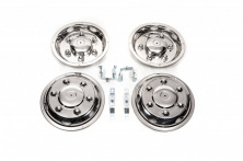Ковпаки з нержавійки Ексклюзив V2 (2 катковий, 4 шт) для Volkswagen Crafter 2006-2016 рр