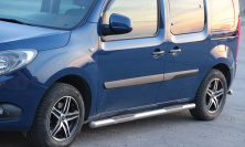 Бічні труби (2 шт., нерж.) 51мм, дога база, без пластикових вставок Mercedes Citan 2013-2021 рр.