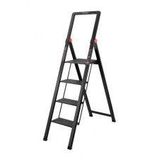 Лестница алюминиевая Black Slim, 4 ступени, высота верхней ступени 912 мм, 150 кг, STORM