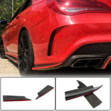 Накладки на задній бампер V2 (для AMG-Line / CLA45 AMG SD, Карбон) Mercedes CLA C117 2013-2019 рр.