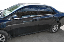 Зовнішня окантовка вікон (4 шт, нерж) Carmos - Турецька сталь Toyota Corolla 2007-2013 рр.