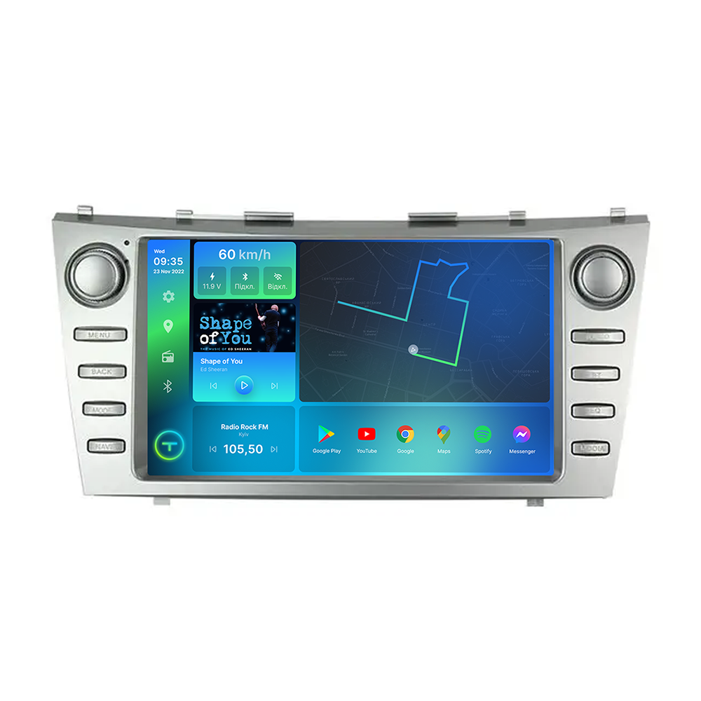 Штатна магнітола 2K Torssen Toyota Camry 40 з кнопками FL9 4+64Gb 4G Carplay DSP