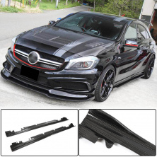 Бокові пороги V4 (Карбон) Mercedes A-сlass W176 2012-2018 рр.