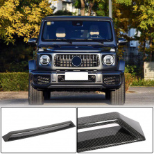 Накладка на передній бампер V2 (для G63 AMG, Сухий карбон) Mercedes G сlass W463 2018-2024 рр.