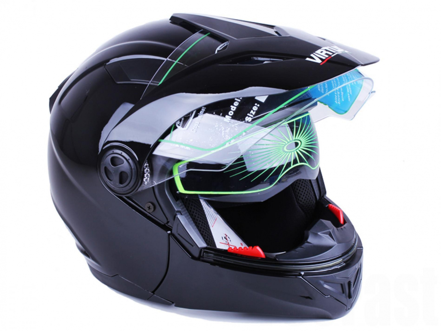 Шлем   трансформер (mod: MD-900) (size:L,  черный)  VIRTUE AMG